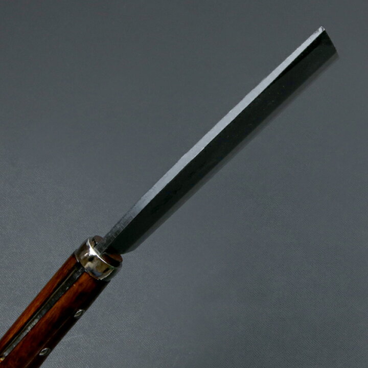 楽天市場】東周作 最高級 黒打 腰鉈 両刃165mm白紙鋼 ウォルナット鞘 