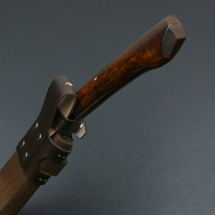 楽天市場】東周作 最高級 黒打 腰鉈 両刃165mm白紙鋼 ウォルナット鞘 