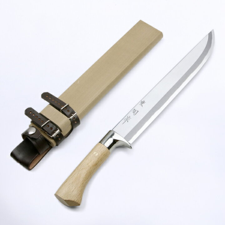 楽天市場】東周作 狩猟用 剣鉈 9寸 270mm 青紙鋼 磨き仕上げ 鞘付き 