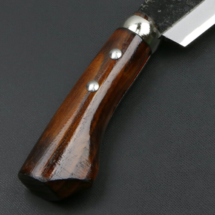 楽天市場】東周作 最高級 黒打 腰鉈 両刃120mm白紙鋼 ウォルナット鞘 