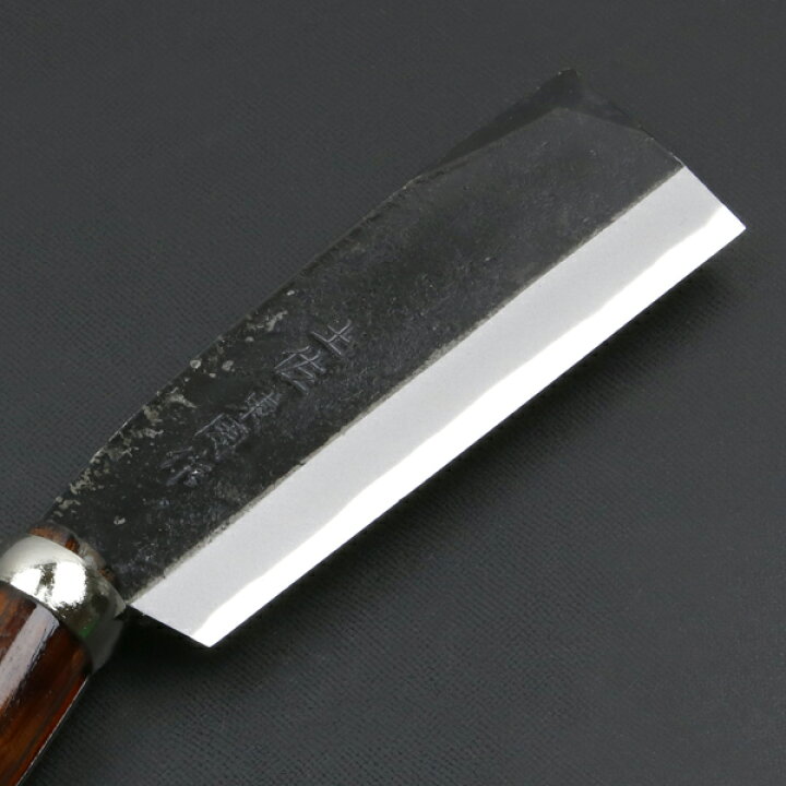 楽天市場】東周作 最高級 黒打 腰鉈 両刃120mm白紙鋼 ウォルナット鞘 