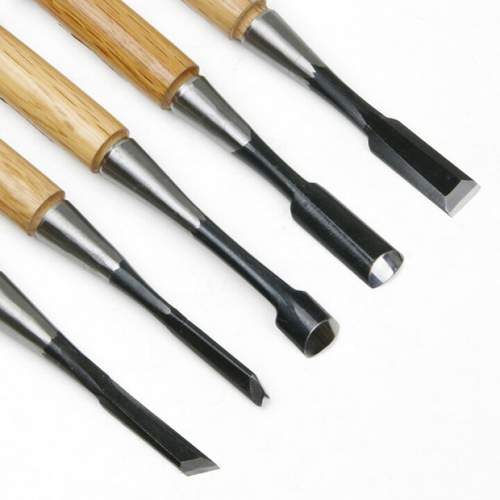 楽天市場】細工鑿 白紙鋼 5本組セット 木箱入 (敬老の日 彫刻 木工作業 