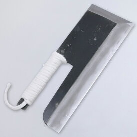 そば切り包丁 片刃 330mm 安来青紙鋼 鋼付 ロープ巻き(麺切り 包丁 手造り 蕎麦切り包丁 蕎麦包丁 年越しそば うどん 33cm 日本製)
