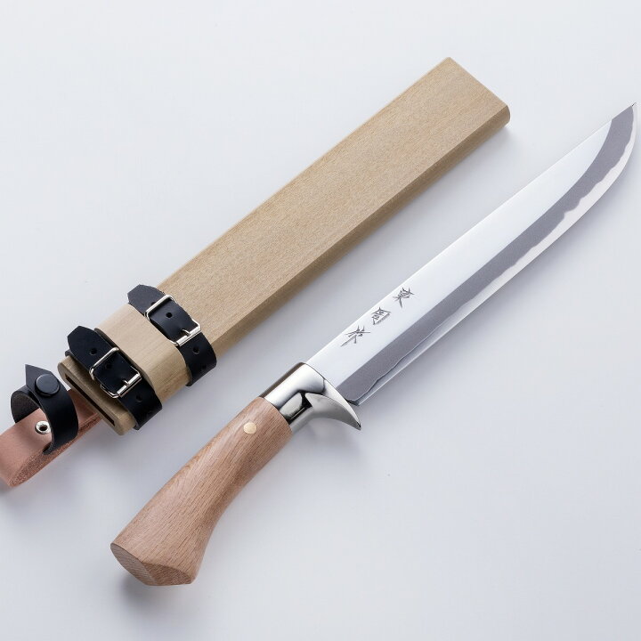 楽天市場】東周作 狩猟用 剣鉈 8寸 240mm 青紙鋼 磨き仕上げ 鞘付き 