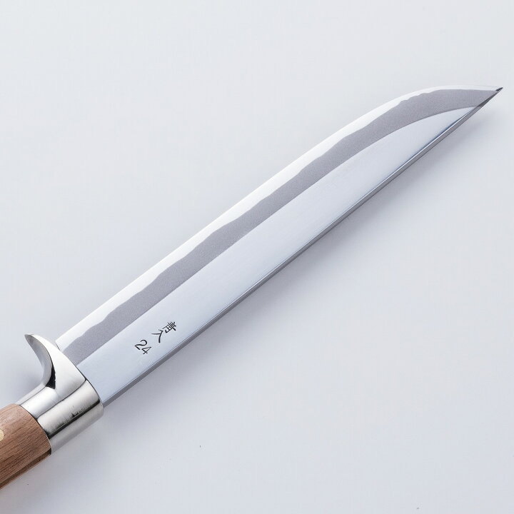 楽天市場】東周作 狩猟用 剣鉈 8寸 240mm 青紙鋼 磨き仕上げ 鞘付き 