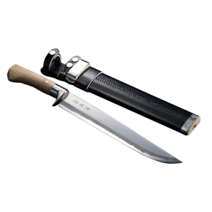 楽天市場】東周作 狩猟用 剣鉈 9寸 270mm 青紙鋼 磨き仕上げ 鞘 