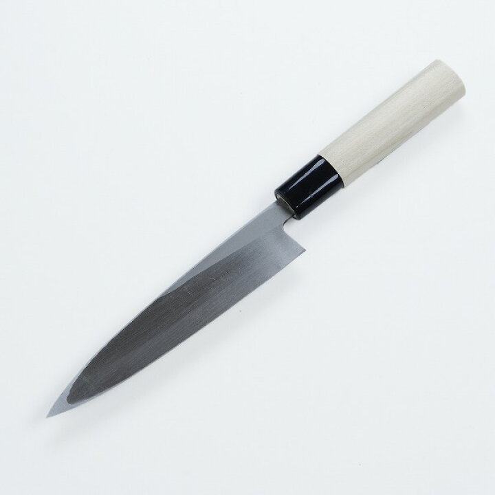 楽天市場】美貴久 万能包丁 片刃 150mm白紙2号 鋼付 槌目仕上げ(貝裂き  