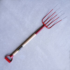 Gフォーク 5本爪 木柄 農作業畜産用(畜産 牧場 干し草 園芸用 農業)