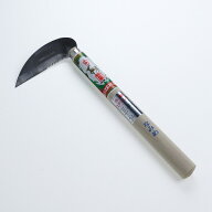 稲荷鹿 小鎌 120mm ステンレス 波刃付き（草取り 草削り 草取り 除草用 ステンレス 園芸作業 ガーデニン…