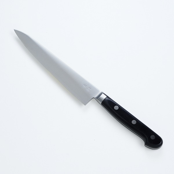 楽天市場】ペティナイフ 両刃 150mm青紙鋼 割込み ステンレス 共口金