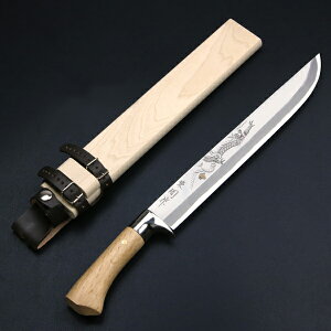 東周作 極上 狩猟剣鉈 1尺 「龍」 青紙鋼 土佐火造り鉈 (アウトドア ハンティング ナイフ 狩猟解体 キャンプ ナイフ キャンプギア ブッシュクラフト)