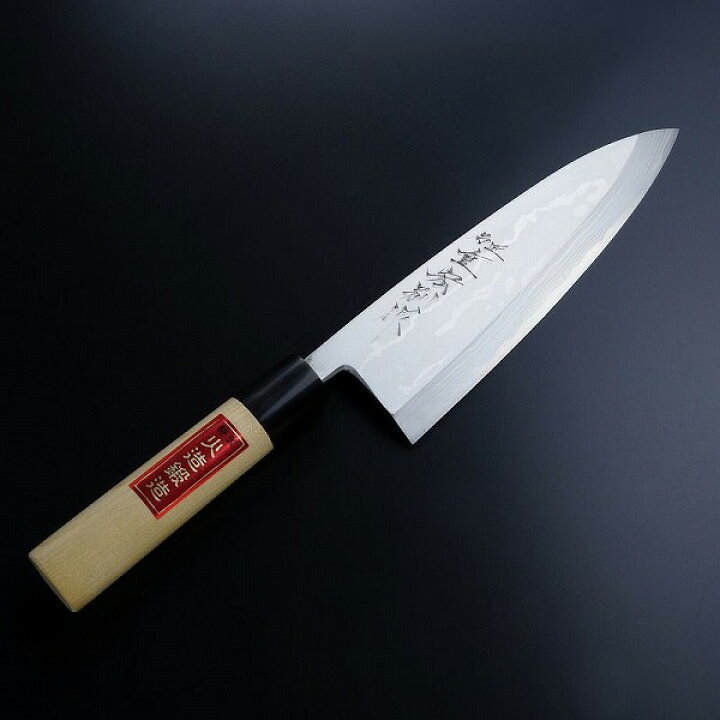 楽天市場】重宏別作 出刃包丁 片刃 210mm 青紙2号 付け鋼 ダマスカス 