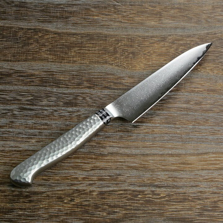 楽天市場】ペティナイフ 両刃 120mmステン＆ニッケル 63層鋼 