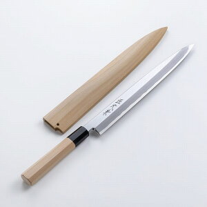 匠元兼 柳刃包丁 片刃 270mm 白紙1号 刃金つけ 水牛八角柄 木鞘付 極上品 (最高級 和包丁 刺身包丁 本職向け こだわりの逸品 日本製)