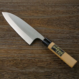 出刃包丁 ステンレス 片刃 180mm 銀三ステンレス 桜柄 左利き用(和包丁 一般家庭向け 出刃 捌き包丁 ステンレス包丁 銀3 日本製)