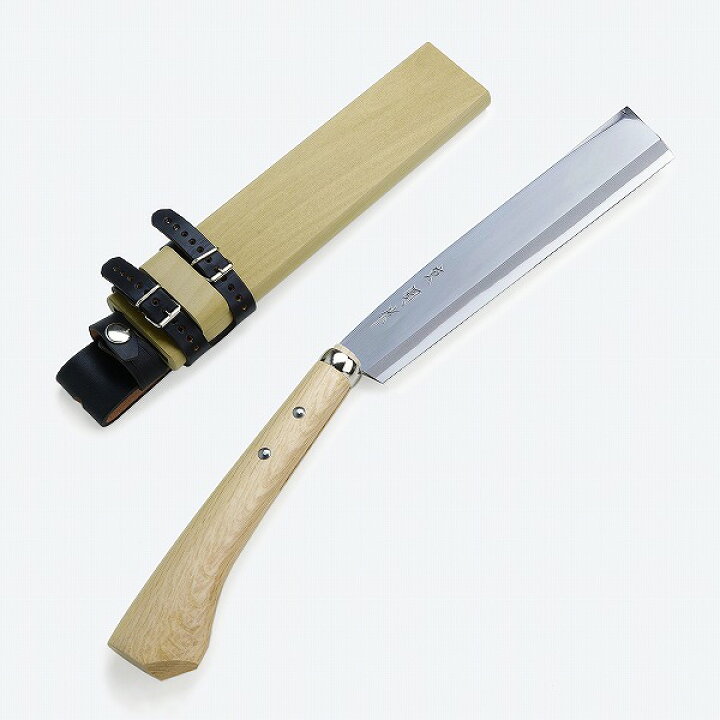 楽天市場】東周作 極上 腰鉈 片刃240mm 細身青紙鋼 鞘付き 本職向け 鉈  
