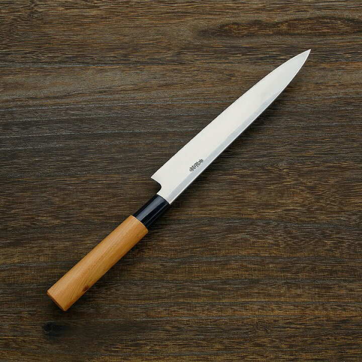 楽天市場】柳刃包丁 片刃 210mm 青紙2号 桜柄 一般家庭向け(和包丁 