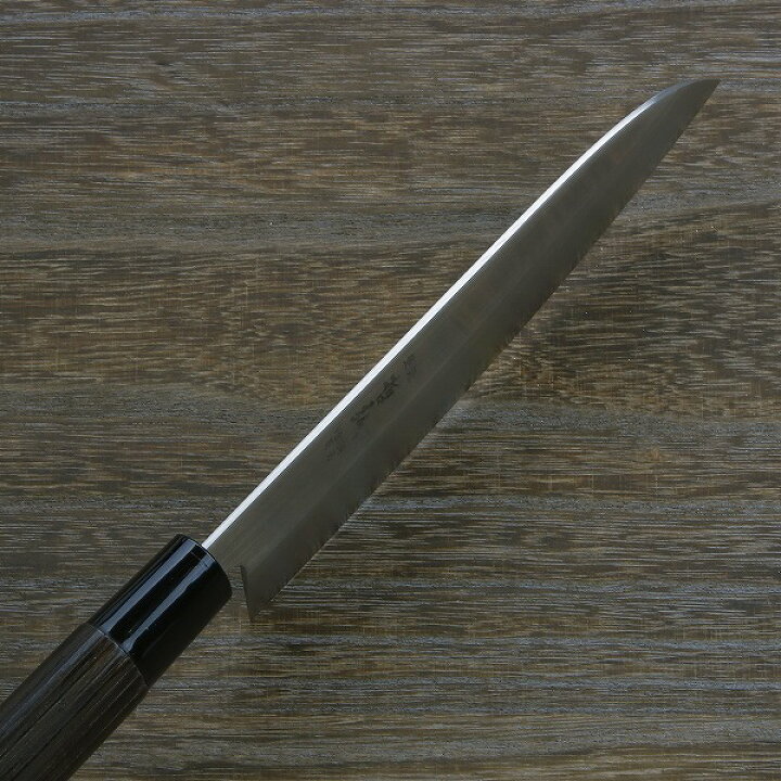 楽天市場】哲弘作 三徳包丁 両刃 170mm V金10号 割込みステンレス 焼き 