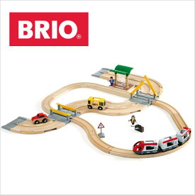 BRIO（ブリオ）レール＆ロードトラベルセット木製レールセット 木のおもちゃ 道路 自動車 列車 電車