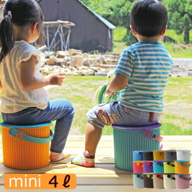 色々使えるフタ付万能バケツ！omnioutil（オムニウッティ）mini【トラッシュボックス ゴミ入れ ごみ箱 ゴミ箱 ダストボックス くず入れ くず箱 スツール 収納】