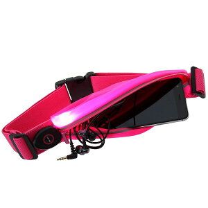 夜間に強いフィットネスポーチ!”FITKICKS(フィットキックス)”Illuminating WAIST POUCH(イルミネーション ウエストポーチ)【反射 LED 点灯 点滅 軽量 伸縮 アウトドア】