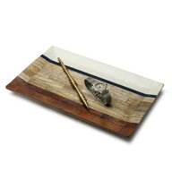 異素材を組み合わせたフラットトレイ！WOOD TRAY（ウッドトレイ）【木 レジン トレー ヴィンテージ アン…