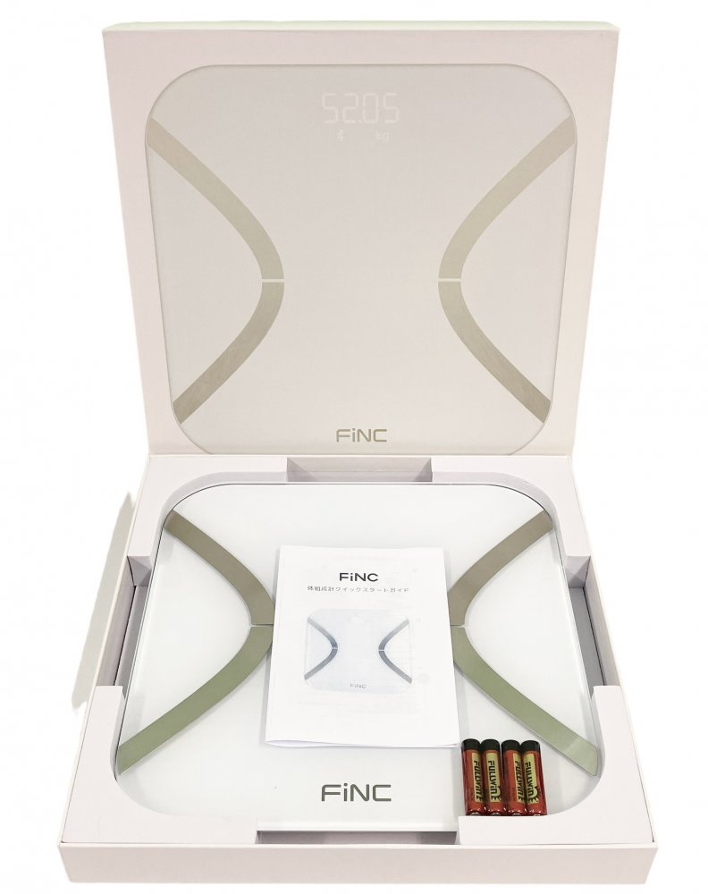 P5倍☆FiNC SmartScale スマホ連動 体組成計 自動記録 Bluetooth 薄型