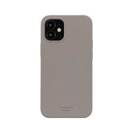 MOTTERU (モッテル) sofumo iPhone 12mini ケース シリコン マット加工 薄型 ワイヤレス充電対応 日本メーカー グレ- (latte) MOT-SOFUMO12-GY