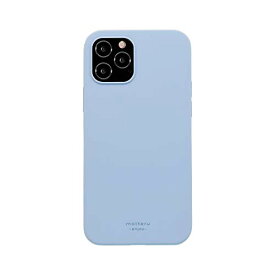 MOTTERU (モッテル) sofumo iPhone 12 / 12Pro ケース シリコン マット加工 薄型 ワイヤレス充電対応 日本メーカー ブルー (cloudy sky) MOT-SOFUMO12MP-BL