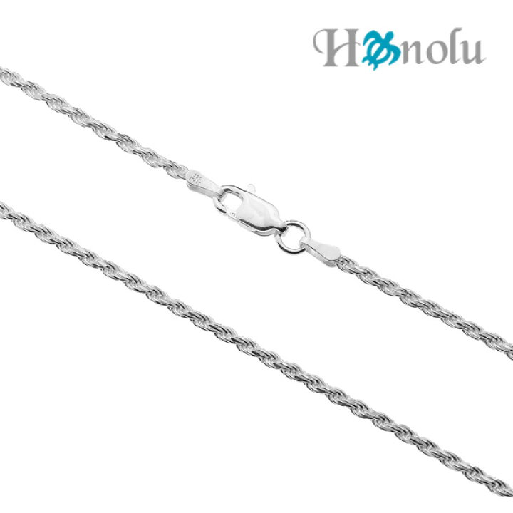 楽天市場】ハワイアンジュエリー シルバー925 ロープチェーン 2.0mm 長 