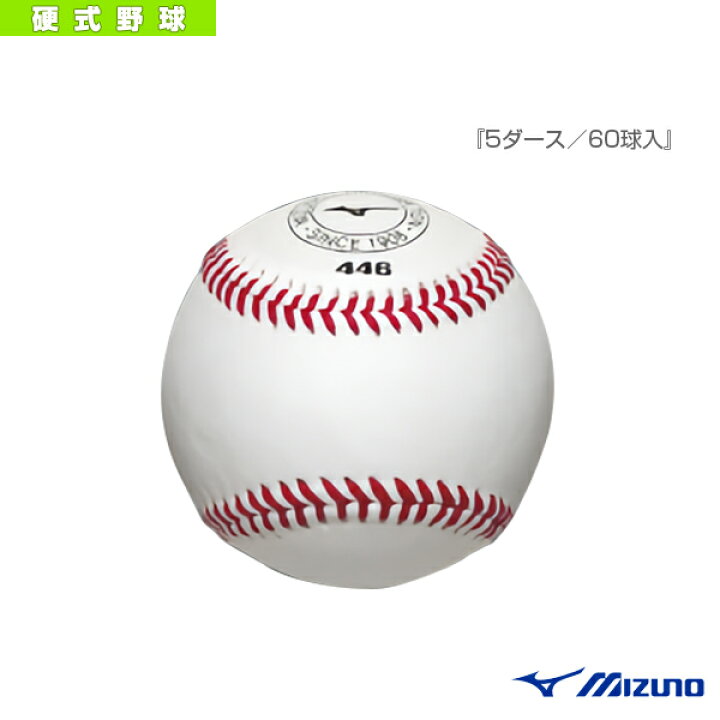 ミズノ446 人工皮革練習球／硬式用『5ダース／60球入』（1BJBH44600）『野球 ボール ミズノ』 ベースボールプラザ