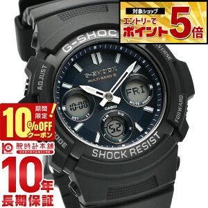 �y10%OFF�N�[�|��3/21 10���܂ŁI�N�ł��G���g���[�Ń|�C���g�{56�{�z �J�V�I G�V���b�N G-SHOCK �\�[���[�d�g AWG-M100SB-2AJF �����Y �r���v ���v