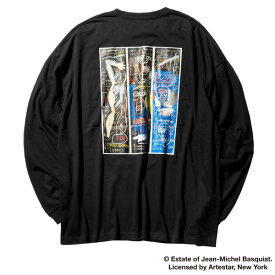 CLUCT クラクト × Basquiat バスキア : 長袖ネーロTシャツ BLACK