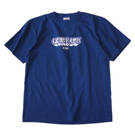 CLUCT クラクト × MIKE GIANT マイクジャイアント : 半袖ジャイアントロゴTシャツ NAVY