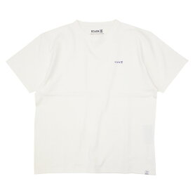 ROARK REVIVAL ロアーク リバイバル : 半袖ヘンプコットン ロゴTシャツ WHITE