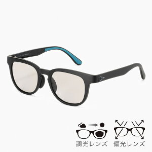 TYMER タイマー : 調光&偏光レンズ サングラス"BLAKE" Matt Black×Photochromic Gray Polarized