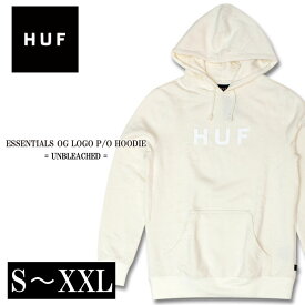 HUF ハフ パーカー プルオーバー フーディー ESSENTIALS OG LOGO P/O HOODIE UNBREACHED ハフ OGロゴ パーカー トレーナー スウェット 大きいサイズ アメリカンサイズ メンズ スケーター ファッション ストリート S M L XL XXL プルオーバー メンズ レディース クリスマス