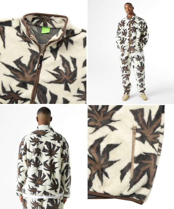 楽天市場】HUF ハフ フリース LOWELL JACQUARD SHERPA ZIP FLEECE 全2 