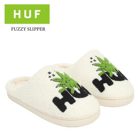 HUF ハフ スリッパ ルームスリッパ 室内用 おしゃれスリッパ ムートン GREEN BODY アートワーク 珍しい アイテム 数量限定 US仕様 zozo town CP00103HO22 ストリート スケート スノボー ファッション メンズ レディース 男女兼用 もこもこ