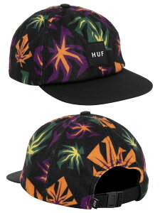 HUF �n�t �L���b�v �X�q FUNNY FEELING 6 PANEL HAT �t���[�X���n 6�p�l�� BLACK OFF WHITE �A�W���X�^�[ �T�C�Y�����\ HT00685HO22 BOX LOGO �{�b�N�X���S �_�炩�� �t���b�g�o�C�U�[ ������� ZOZO TOWN Jack'n da B