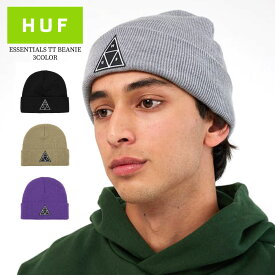 HUF ハフ ニット帽 キャップ ESSENTIALS TT BEANIE ハフ ボックスロゴ 帽子 ビーニー ワッチ ショートビーニー スケート ブランド スケボー メンズ レディース 男女兼用 プレゼント スノボー アメリカ ブランド おしゃれ モテる OFF WHITE zozo town トライアングル 三角