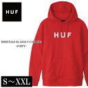HUF ハフ パーカー プルオーバー ESSENTIALS OG LOGO P/O HOODIE POPPY 赤 OGロゴ スウェット 大きいサイズ アメリカンサイズ メンズ スケーター ファッション ストリート S M L XL XXL ストリート ブランド 20代 30代 40代 50代 ZOZO TOWN zozotown ゾゾタウン
