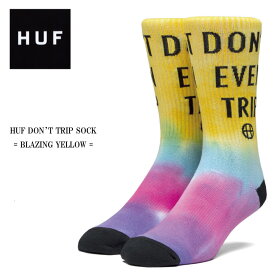 【代引き以外の購入方法でネコポス対応可能商品】HUF ハフ 靴下 グラデーション スケート ソックス スノボー スケボー 厚手 くつ下 丈夫 男女兼用 メンズ レディース マリファナ柄 ストリート 春夏 カリフォルニア スタイル お洒落 ギフト プレゼント