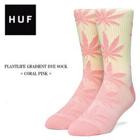 【代引き以外の購入方法でネコポス対応可能商品】HUF ハフ 靴下 グラデーション スケート ソックス スノボー スケボー 厚手 くつ下 丈夫 男女兼用 メンズ レディース マリファナ柄 ストリート 春夏 お洒落 ギフト プレゼント