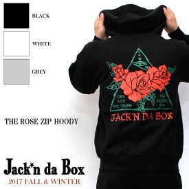 【Jack'n da Box original】THE ROSE ZIP HOODY/胸、袖、背中と全てにデザインを注ぎ込んだ逸品。インパクトはあるが派手過ぎないカラーリング。ふっくら柔らかいボディーで厚さもしっかり!!