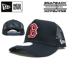 ニューエラ メッシュキャップ レッドソックス NEW ERA A-FRAME TRUCKER MESH CAP B BOSTON REDSOX ニューエラー ダンス 衣装 帽子 クリスマス