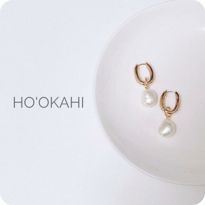 楽天市場】2way 仕様！【大粒 淡水パール × スクエア ピアス】hookahi 