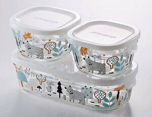 �V���W�J�g�Eiwak�C���LShinzi Katoh �p�b�N�������W�p�^3�_�Z�b�g �X�̒��� �����e�ʁE0.2L�A0.5L �ϔM�K���X