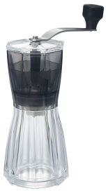 ハリオHARIOコーヒーミルオクト 容量：コーヒー粉 約36g カラー：透明ブラック耐熱ガラス