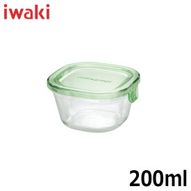 イワキiwaki パック＆レンジプチ200ml耐熱ガラスグリーン